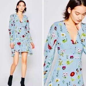 JOIE Tamarice Floral Long-Sleeve dress